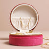 Quilted Velvet Jewelery Case: Deep Pink - Freshie & Zero Studio Shop