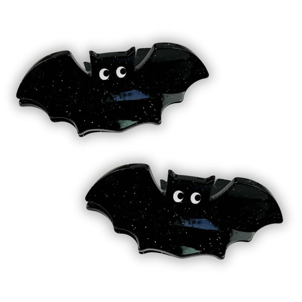 Small Sparkle Black Bat Hair Claw Clip Set of 2 - Freshie & Zero Studio Shop