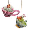 Felt Mouse In Teacup Ornaments - Freshie & Zero Studio Shop