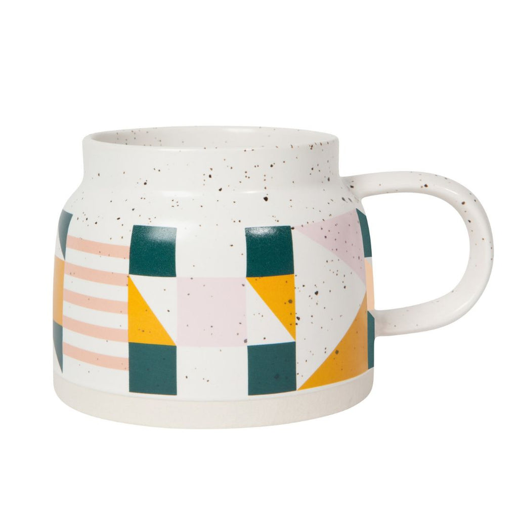 Geometric Speckled Ceramic Mug by Danica - Freshie & Zero Studio Shop