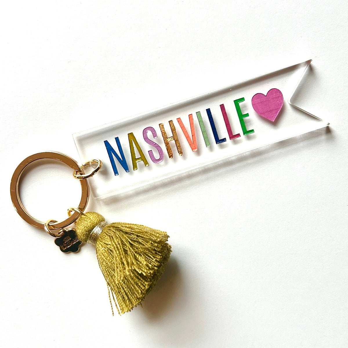 Fresh Pro Keychains Rainbow Minimalist Nashville Acrylic Keychain– Freshie & Zero