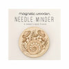 Magnetic Wooden Needle Minder: Snail + Mushrooms - Freshie & Zero Studio Shop