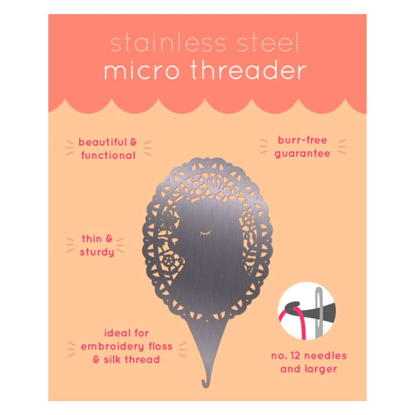 Micro Needle Threader: Lace Bear - Freshie & Zero Studio Shop