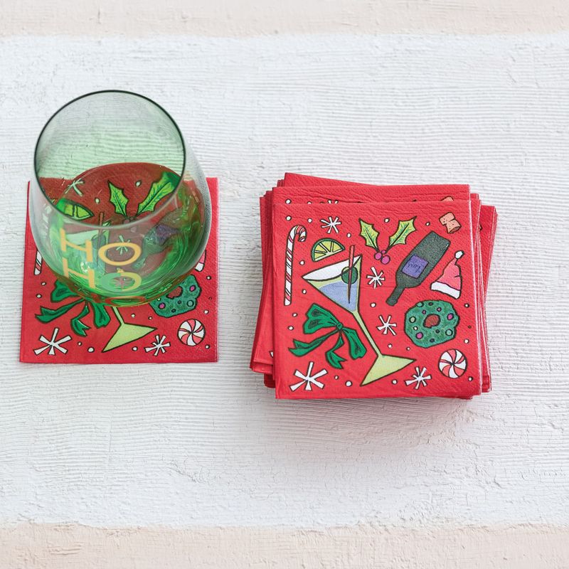 Paper Cocktail Napkins | Holiday Cocktail - Freshie & Zero Studio Shop
