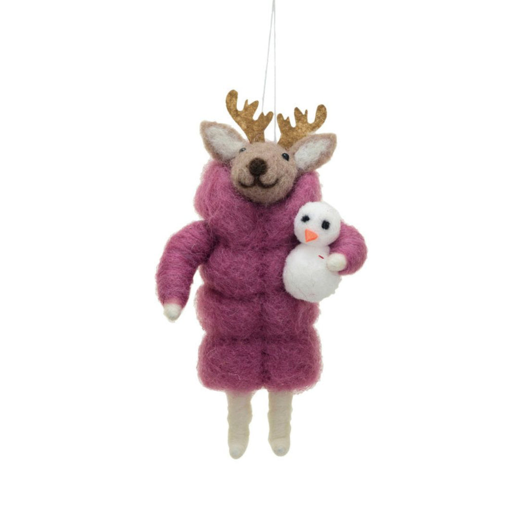 Sweet Animals in Winter Coats Felt Ornaments - Freshie & Zero Studio Shop