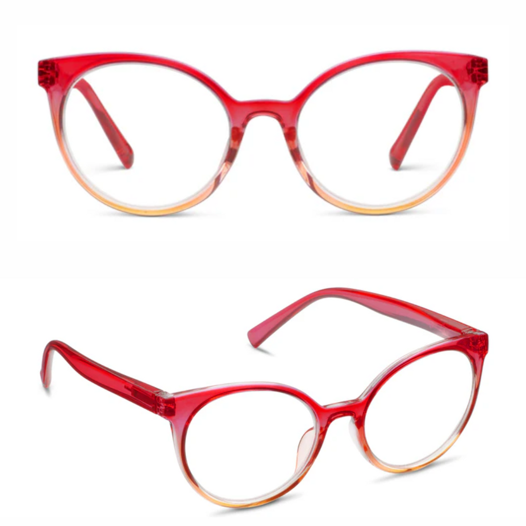 Peepers Reading Glasses: Dahlia Pink/Orange - Freshie & Zero Studio Shop