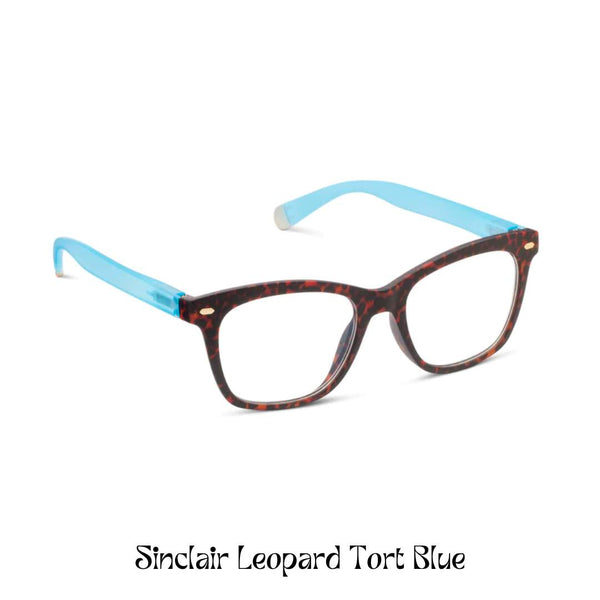 Peepers Reading Glasses: Sinclair Leopard Tort Blue - Freshie & Zero Studio Shop