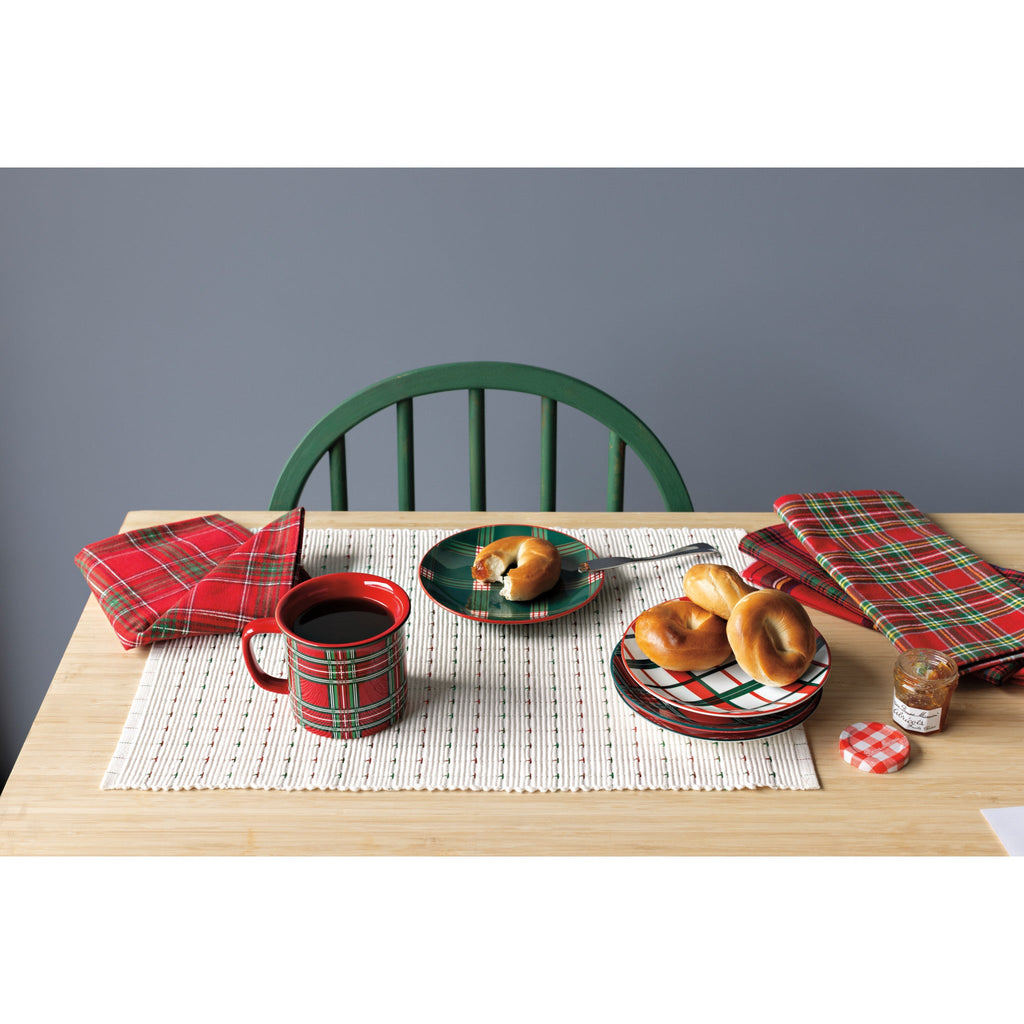 Holiday Plaid Appetizer Plates - Set of 4 - Freshie & Zero Studio Shop