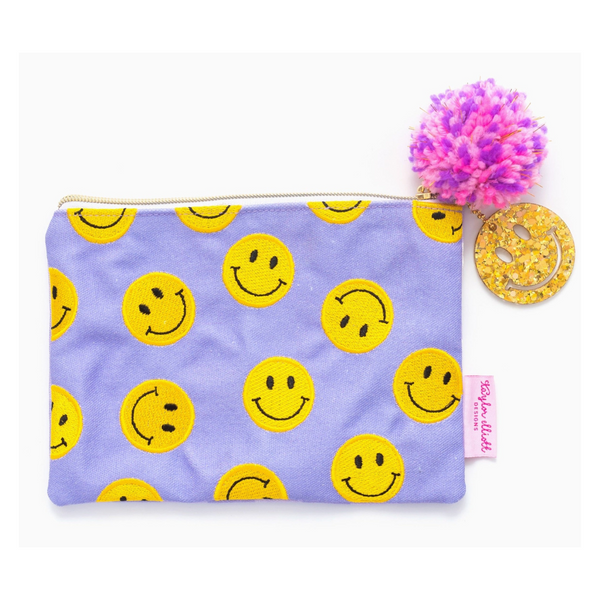 Purple Smiley Face Pouch - Freshie & Zero Studio Shop