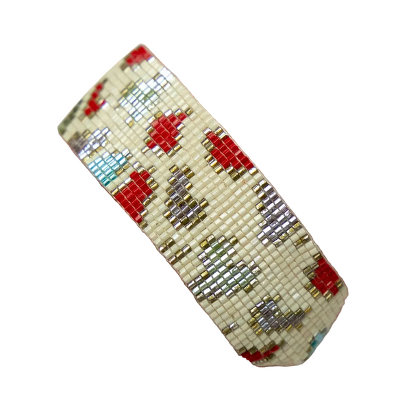 Beaded Cream Leopard Bracelet - Freshie & Zero Studio Shop