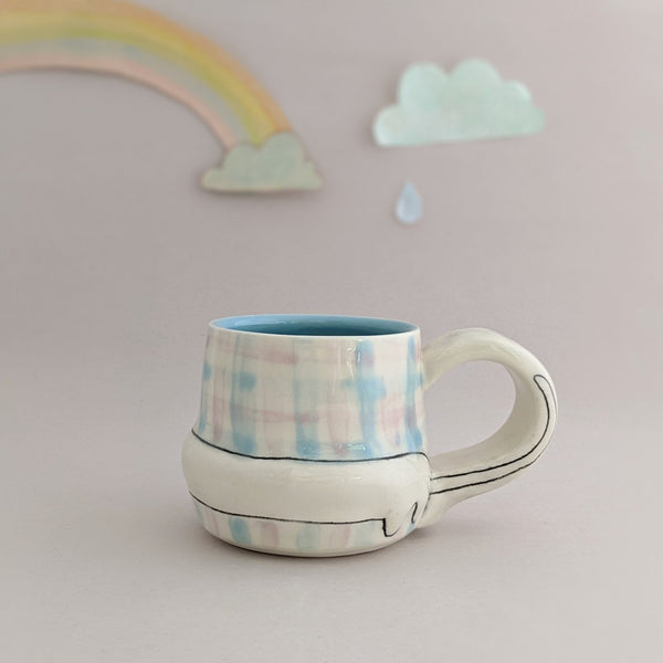 Handmade Ceramic Plaid Dachshund Mug - Freshie & Zero Studio Shop