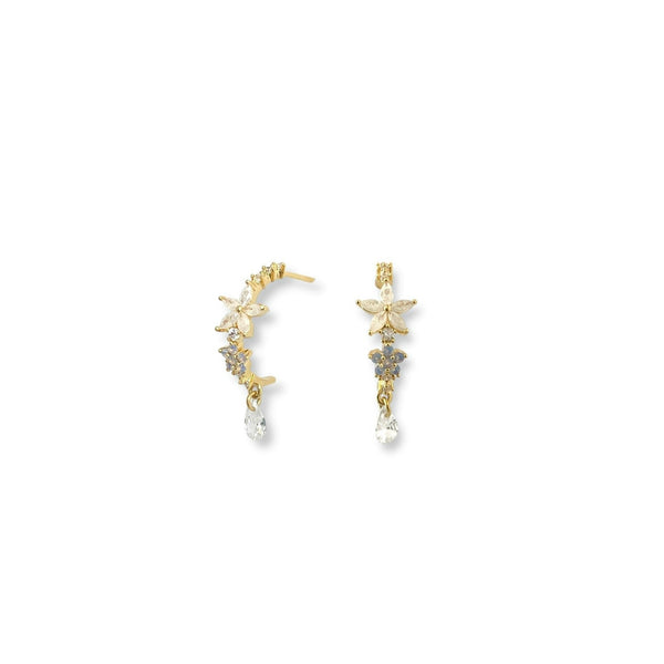 Florita Garden Dew Drop Hoop Earrings | Pastel Blue - Freshie & Zero Studio Shop