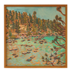 Lake Tahoe art print by El Baker Art, 14x14 poster featuring scenic mountain and lake landscape in vibrant colors.