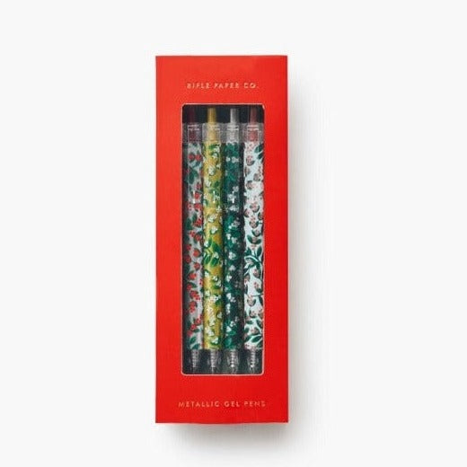 Mistletoe Metallic Gel Pen Set of 4 by Rifle Paper Co. - Freshie & Zero Studio Shop