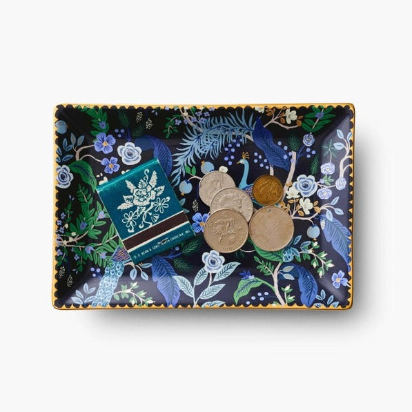 Peacock Catchall Tray by Rifle Paper Co - Freshie & Zero Studio Shop