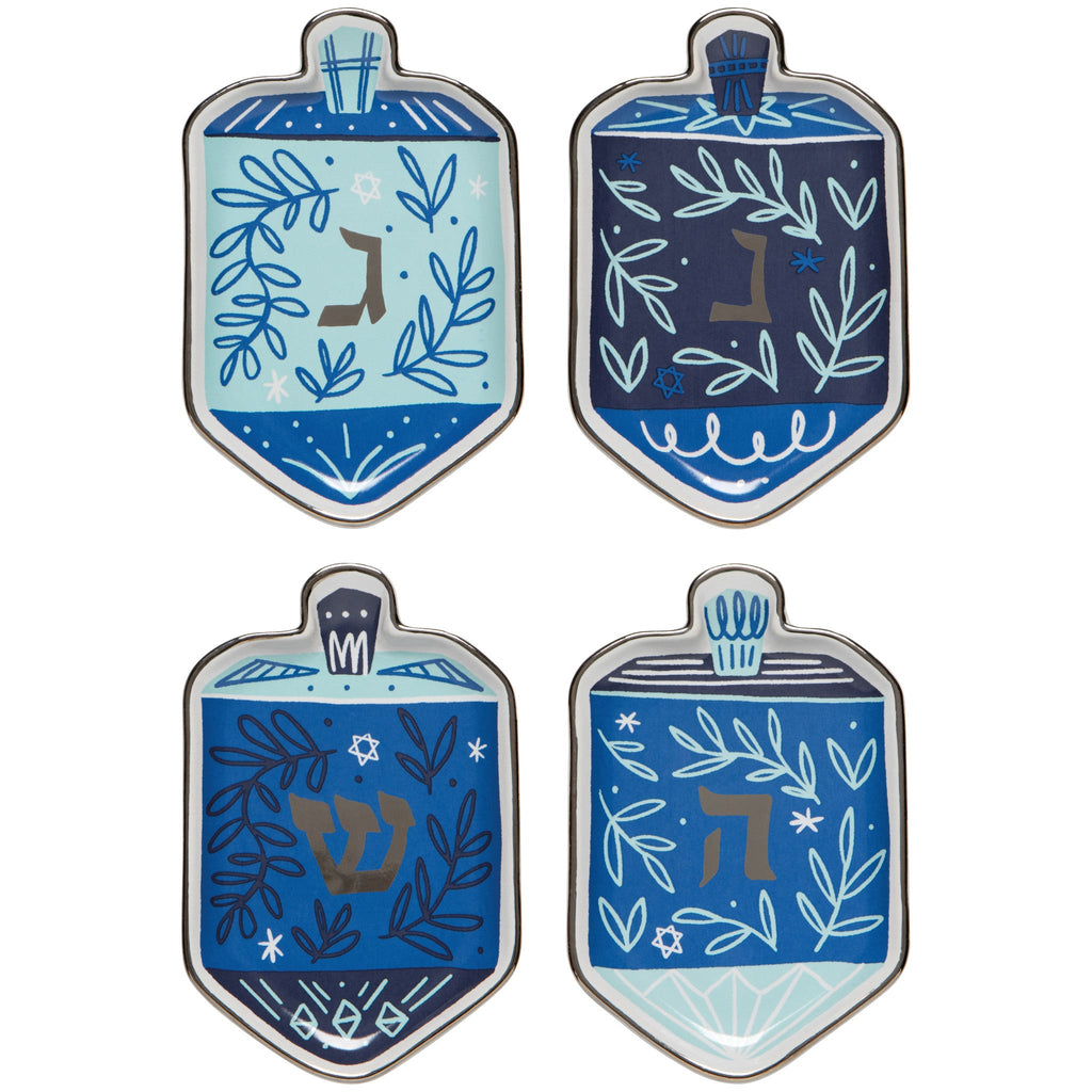 Hanukkah Dreidel Shaped Dishes - Set of 4 - Freshie & Zero Studio Shop