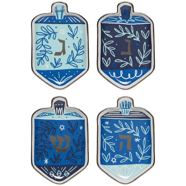 Hanukkah Dreidel Shaped Dishes - Set of 4 - Freshie & Zero Studio Shop