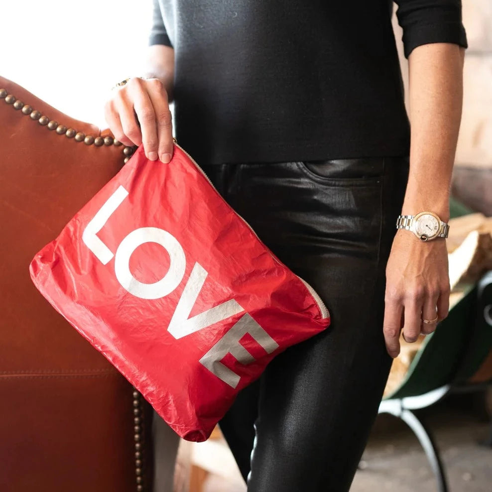 Red Love Water Resistant Medium Bag by HI LOVE - Freshie & Zero Studio Shop