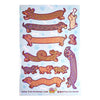 Sausage Dogs Sparkly Sticker Sheet - Freshie & Zero Studio Shop