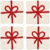 Christmas Present Felted Wool Coasters - Set of 4 - Freshie & Zero Studio Shop