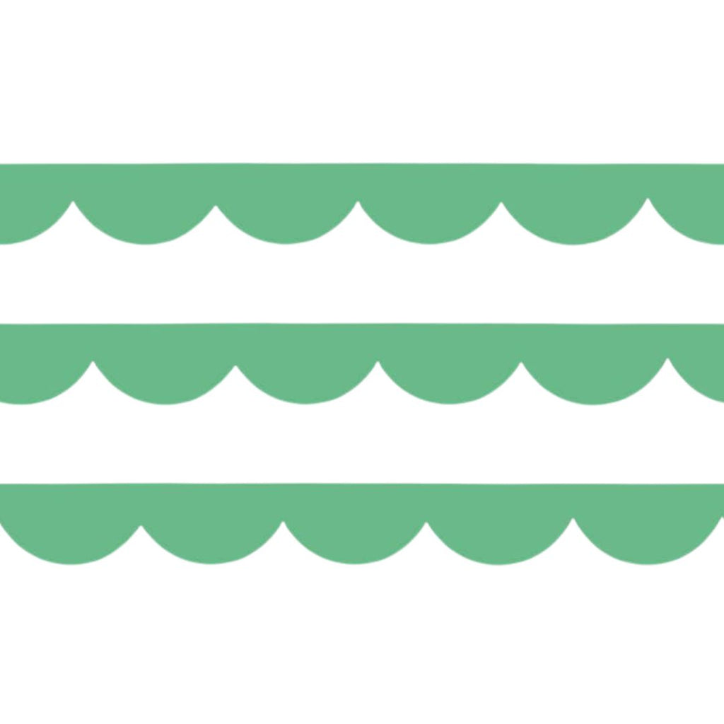 Green Scalloped Washi Tape - Freshie & Zero Studio Shop
