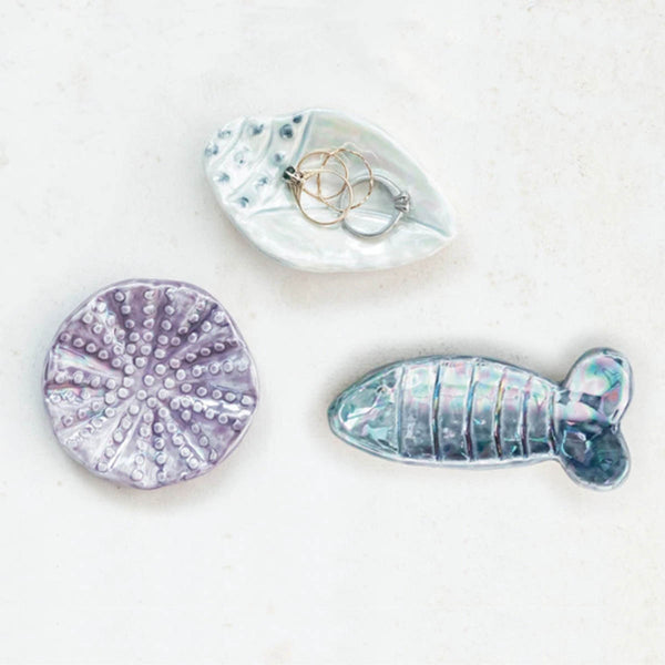 Iridescent Sea Life Shaped Mini Trinket Dish - Freshie & Zero Studio Shop