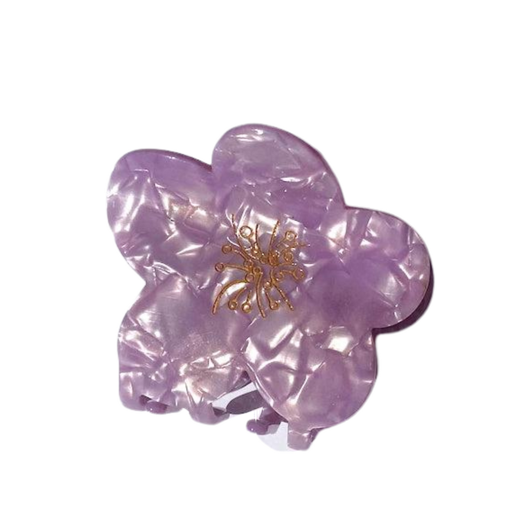 Hair Claw Clip: Violet Flower - Freshie & Zero Studio Shop