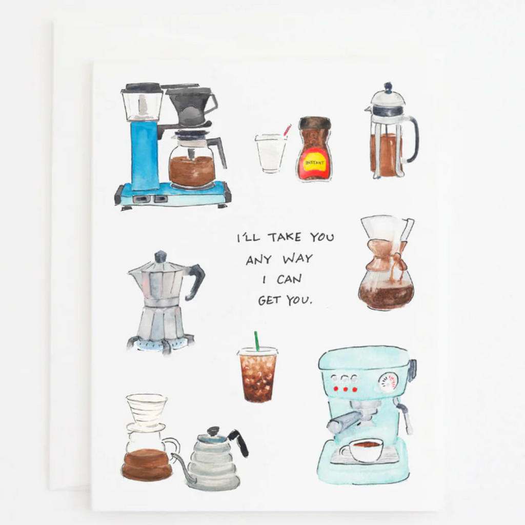 Coffee Love & Friendship Card - Freshie & Zero Studio Shop