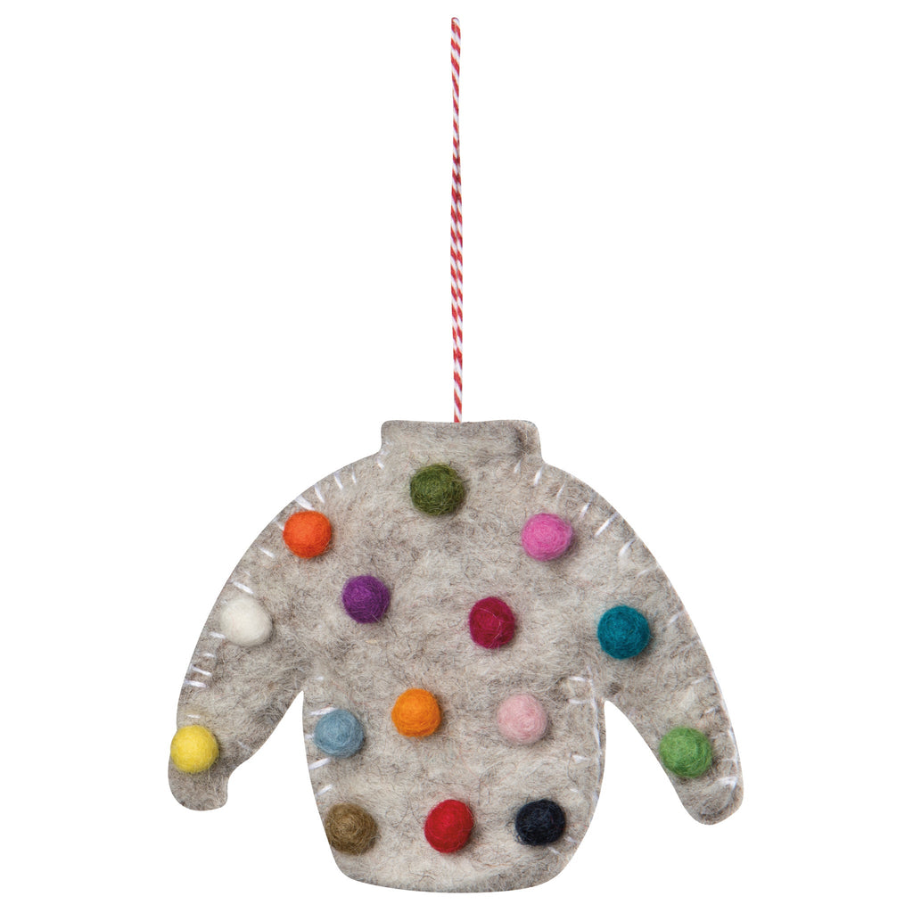 Ugly Christmas Sweater Felt Ornament - Freshie & Zero Studio Shop