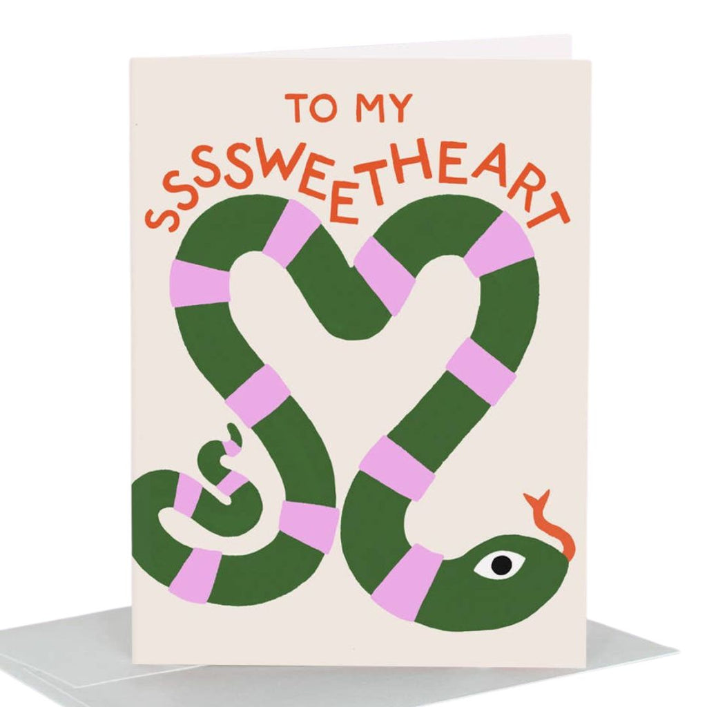 To My Sssweetheart Snake Love Greeting Card - Freshie & Zero Studio Shop