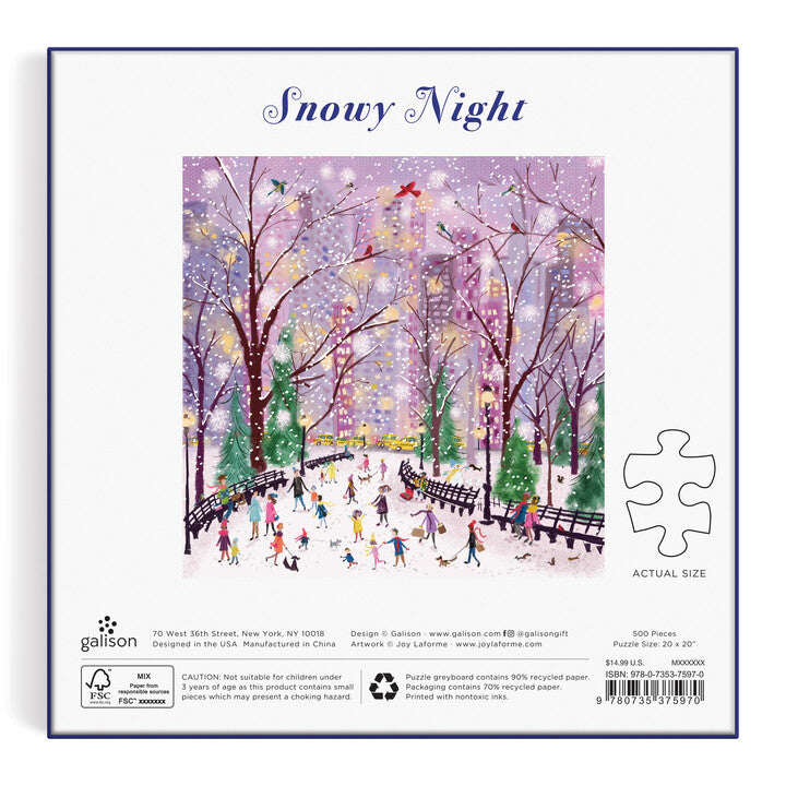 Snowy Night 500 Piece Puzzle - Freshie & Zero Studio Shop