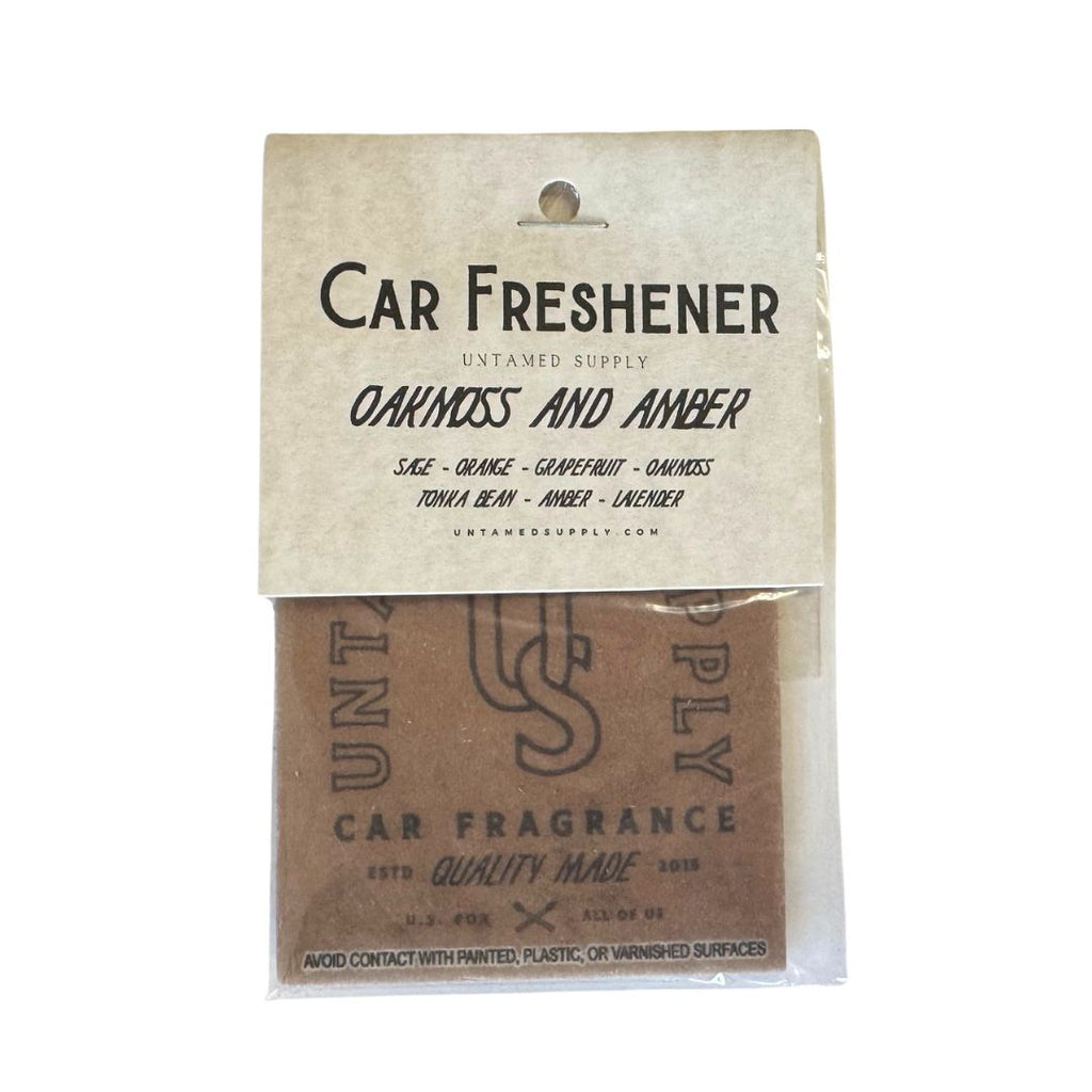 Oakmoss & Amber Car Air Freshener by Untamed Supply - Freshie & Zero Studio Shop