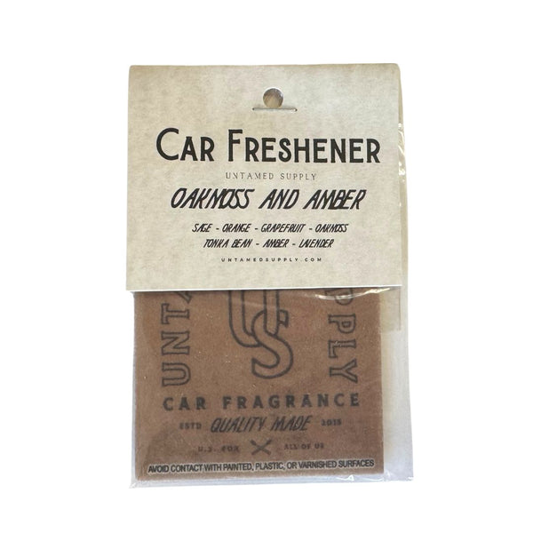 Oakmoss & Amber Car Air Freshener by Untamed Supply - Freshie & Zero Studio Shop