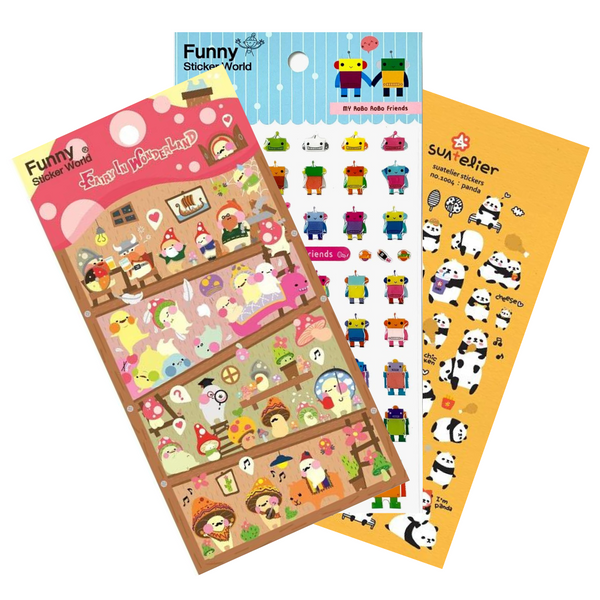Kawaii Mini Puffy Stickers Sheet - Freshie & Zero Studio Shop