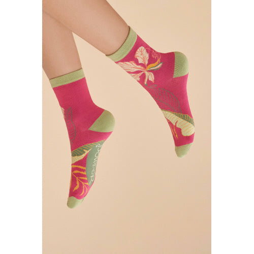 Dark Rose Tropical Socks by Powder UK - Freshie & Zero Studio Shop