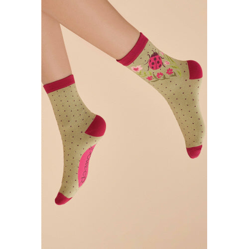 Ladybug Sage Socks by Powder UK - Freshie & Zero Studio Shop