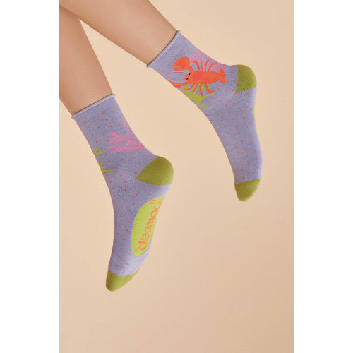 Lobster Lilac Socks by Powder UK - Freshie & Zero Studio Shop