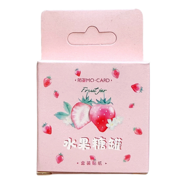 Little Box of Kawaii Paper Stickers: Fruit Jar - Freshie & Zero Studio Shop