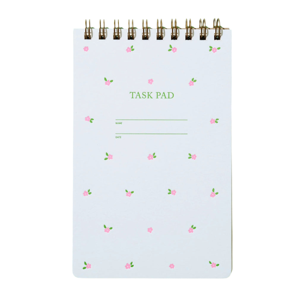 Task Pad Notebook by Shorthand Press: Floral Pink - Freshie & Zero Studio Shop