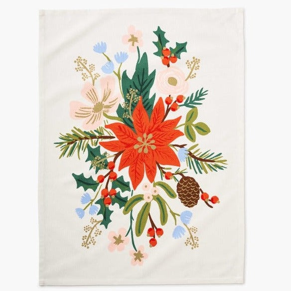 Holiday Bouquet Tea Towel by Rifle Paper Co. - Freshie & Zero Studio Shop
