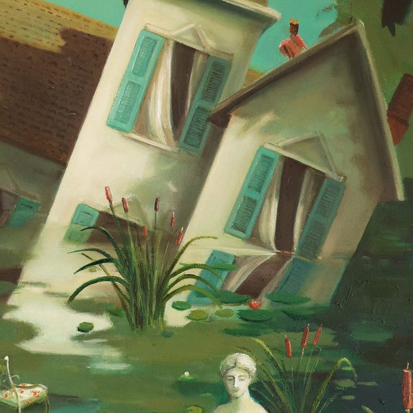 Janet Hill Art Print: The Incredible Sinking House 8.5"x11" - Freshie & Zero Studio Shop