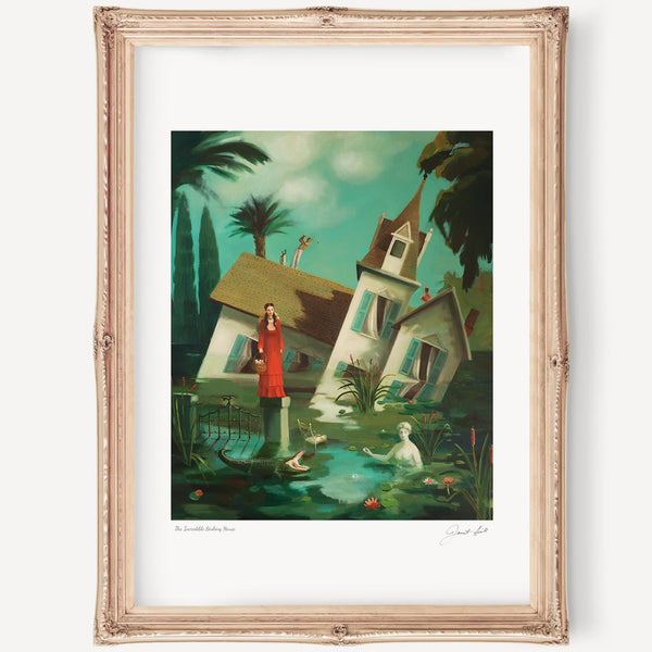 Janet Hill Art Print: The Incredible Sinking House 8.5"x11" - Freshie & Zero Studio Shop