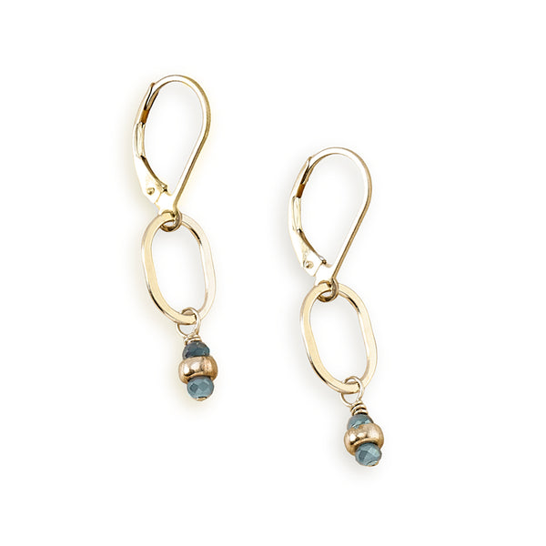 tidal blue gemstone drop earrings - Freshie & Zero Studio Shop