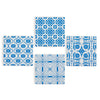 Tangier Blue Tiles Absorbent Coaster Set of 4 - Freshie & Zero Studio Shop