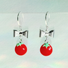 Tomato Bow Drop Earrings - Freshie & Zero Studio Shop