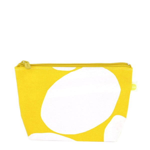 Large Canvas Zipper Pouch: Abstract Yellow - Freshie & Zero Studio Shop