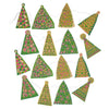 Midcentury Trees Screen Printed Paper Garland by East End Press - Freshie & Zero Studio Shop