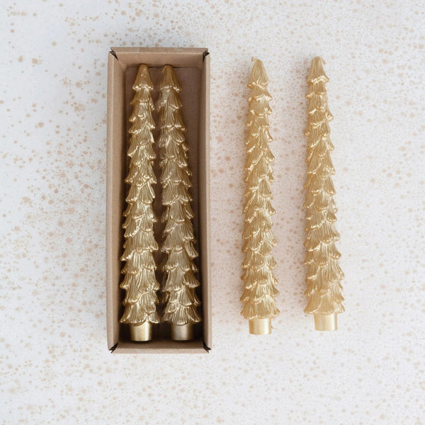 Tree Shaped Taper Candles 10", Set of 2 - Freshie & Zero Studio Shop