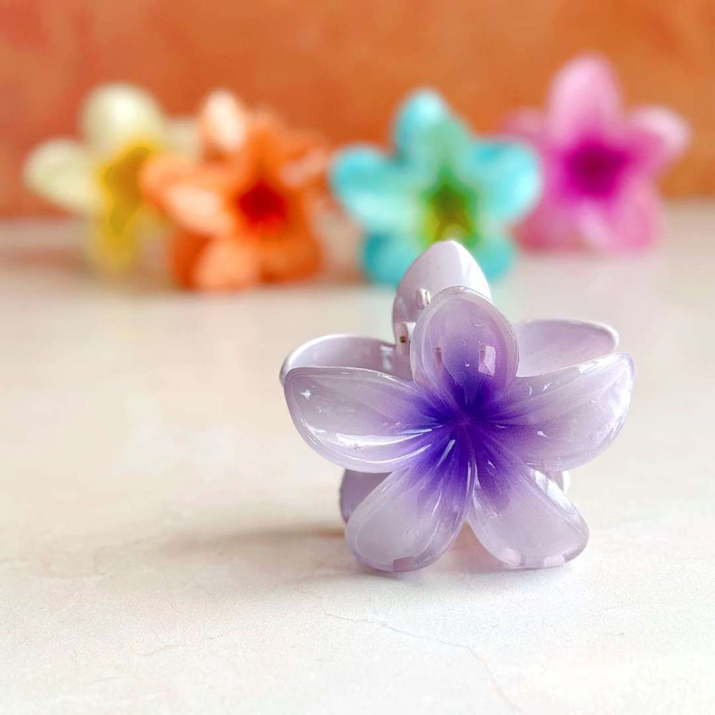 Tropical Flower Bloom Hair Claw Clips - Freshie & Zero Studio Shop