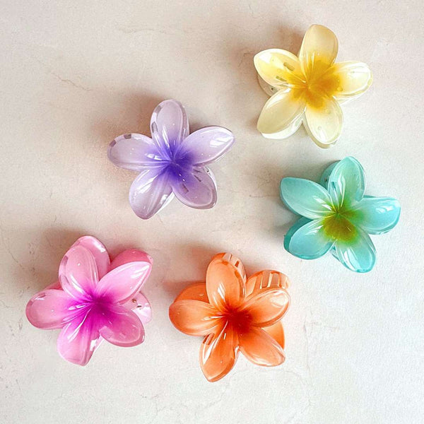 Tropical Flower Bloom Hair Claw Clips - Freshie & Zero Studio Shop